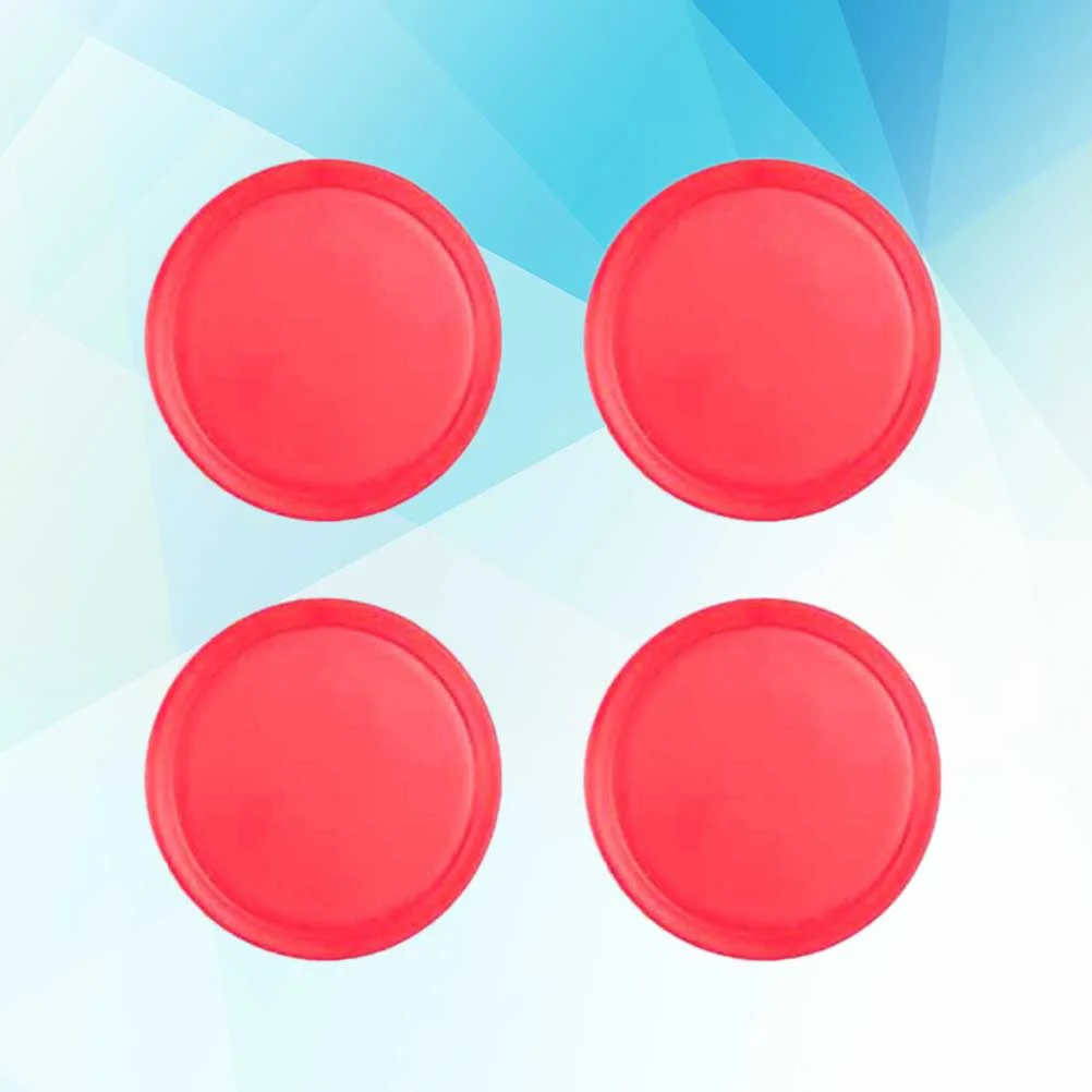 4PCS 50mm Air Hockey Pushers Pucks Replacement For Game Tables Goalies Header Kit Air Hockey Equipment Accessories(Red)