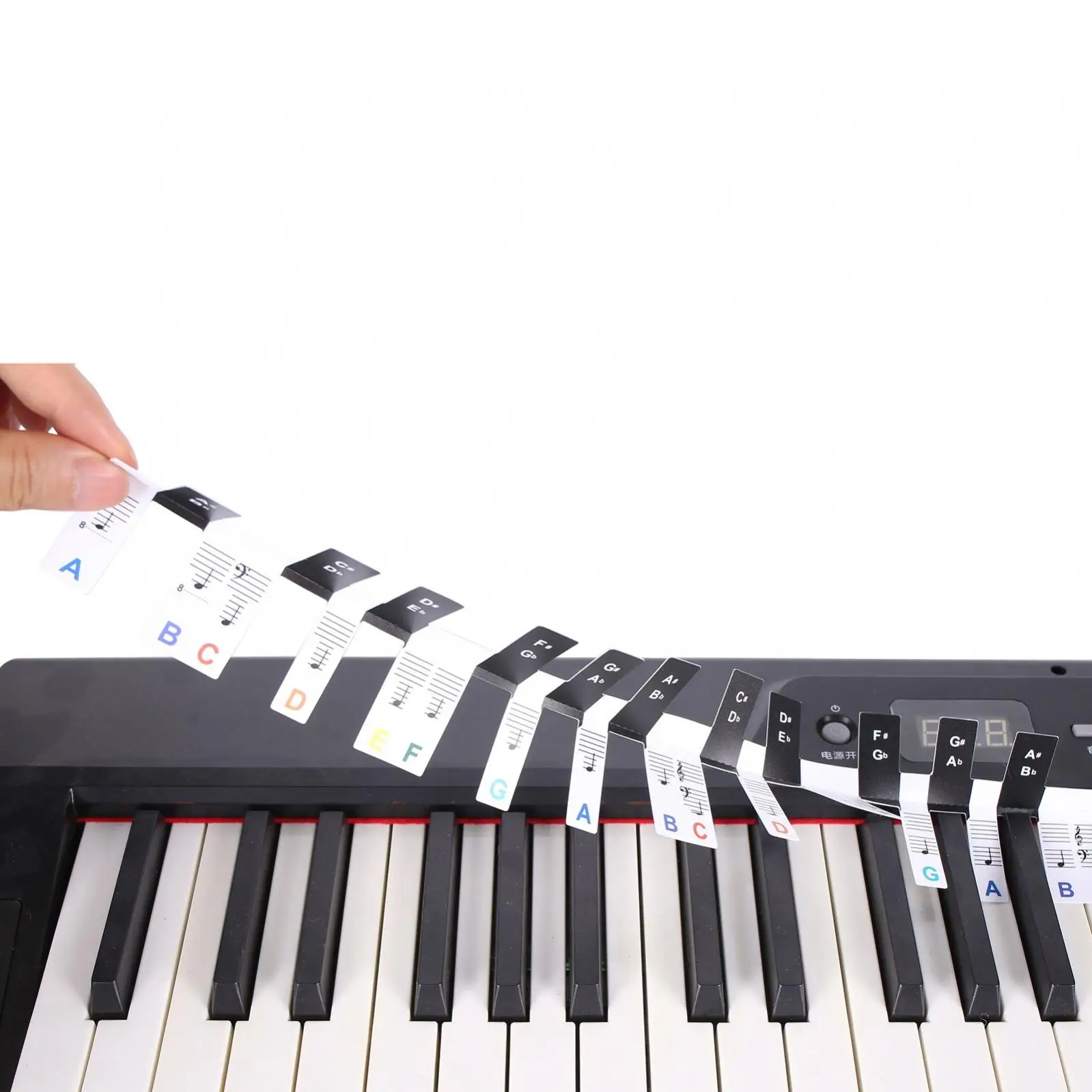 88 Keys Piano Keyboard Note Labels Marker Free Paste Upgraded Piano Notes Guide for Beginners Kids Overlay Key Stickers piano keyboard labels