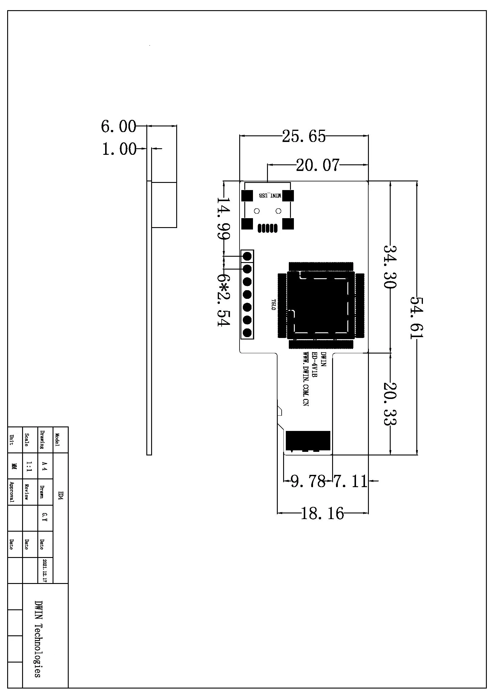 ED4 USB downloader for T5L UART Serial LCD Display Module, High-speed download Fonts, Pictures etc