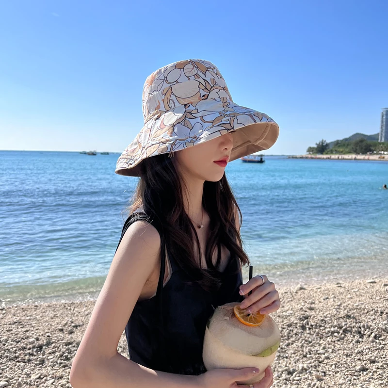 

Панама двусторонняя с широкими полями для мужчин и женщин, шляпа от солнца, с защитой от УФ-лучей, дышащая, для пляжа, праздника, летняя