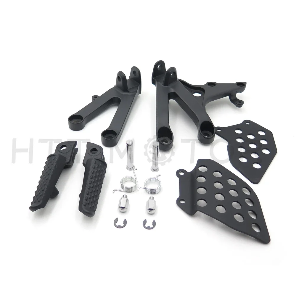 Black Front Rider Foot Pegs Bracket Fit for Honda Cbr 600Rr Rr 2007-2014 Free Shipping Motor Parts