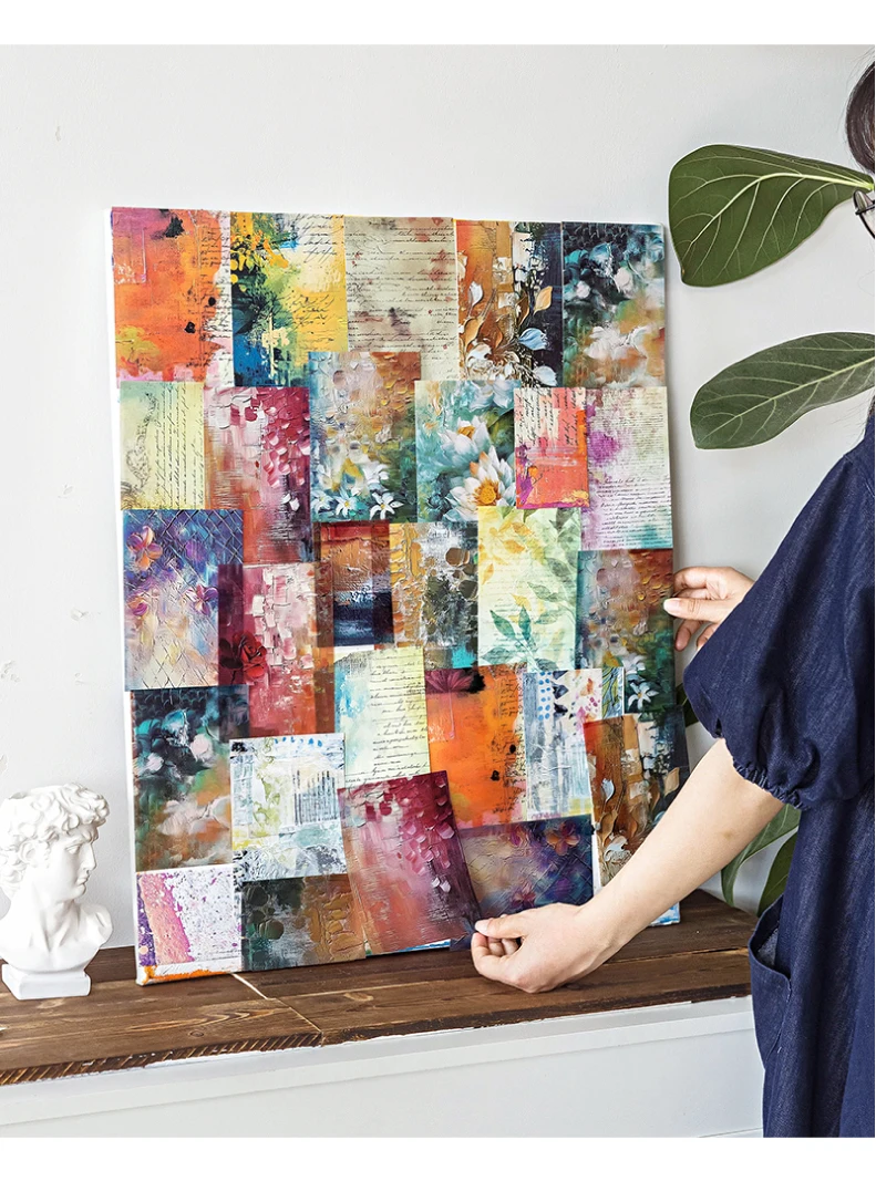 20 Stück Vintage Aquarell Blending Dekor Scrapbooking Material Papier DIY Scrapbooking Dekor Junk Journal Planer Kunstpapier – Detail 18