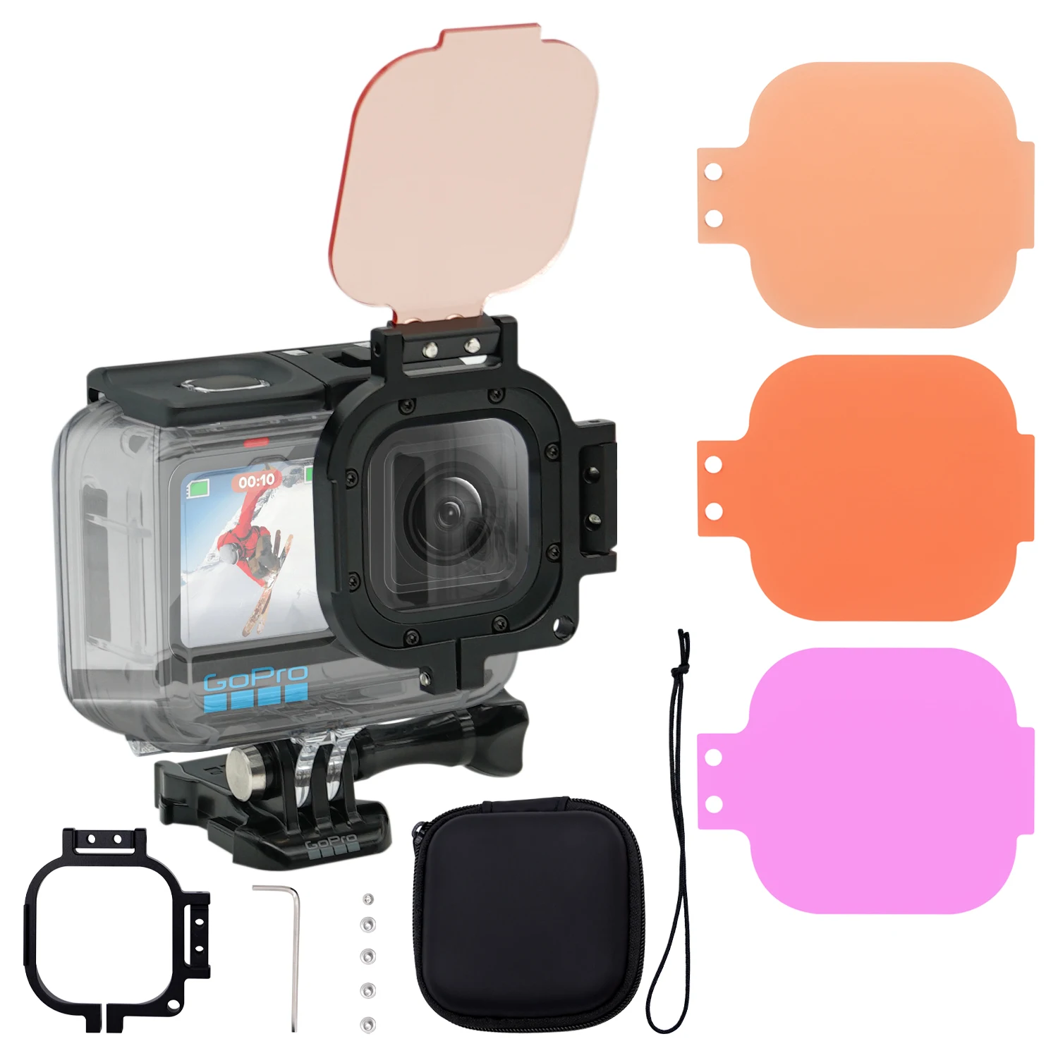 Red Filter For Gopro Filter Kit With Dive Filter For Gopro
