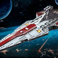 960PCS Space Battleship Building Blocks Spaceship Defense Ship MOC Model Bricks Kits Desktop Decoration Kids Toys Birthday Gifts 1