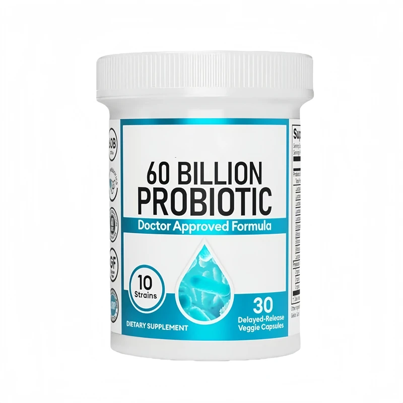 Probiotics 60 Billion CFU Capsules 10 Strains + Organic Prebiotics Digestive & Gut Health - Helps Burn Fat Metabolism_voghion.com