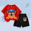 PAW Patrol Children's T-shirts Sets Boys Summer Short Sleeve Shorts Two Piece Sets Kids Outfits Breathable Casual Clothes Set 1