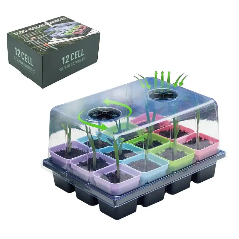

Germination Trays Garden Propagator Set Seed Tray Kits Seedling Pots Germination Trays Seed Starter Tray For Garden Plant Seeds
