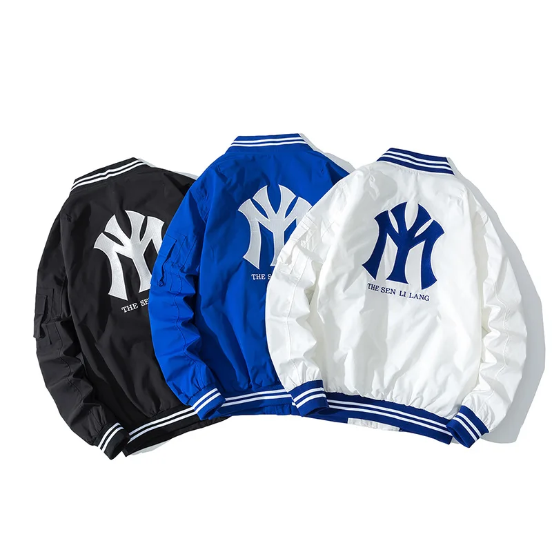 

Куртка мужская зимняя бейсбольная с хлопковой подкладкой и капюшоном, уличная одежда в стиле хип-хоп, теплая верхняя одежда на молнии, Бомбер с вышивкой
