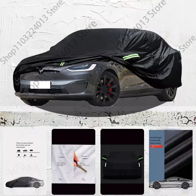 For Tesla Model x Anti-UV Sun Shade Rain Snow Resistant Black Cover Dustproof Car umbrella Full Car Cover Outdoor Protection