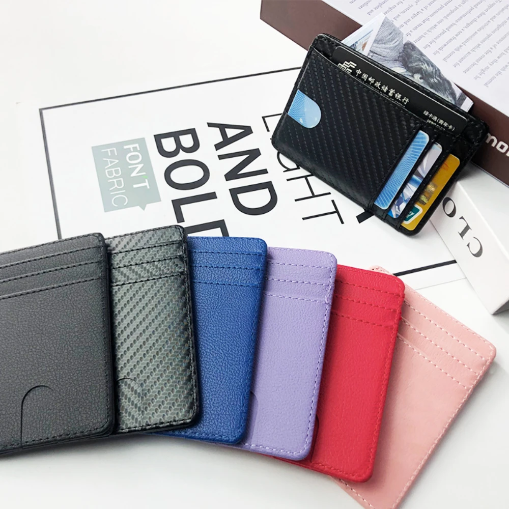 Slim RFID Blocking Leather Wallet Credit ID Card Holder For Men Women