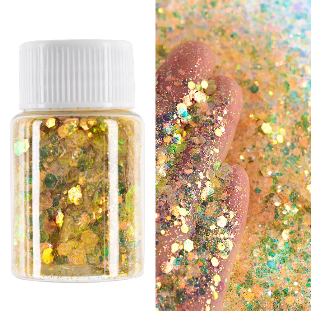 thumbnail image 1 of Gel UV para mezclar uñas, 30 ml, sistema de LED UV, para mezclar todo tipo de diseños de uñas, con purpurina y lentejuelas, para manicura, 1 of 5