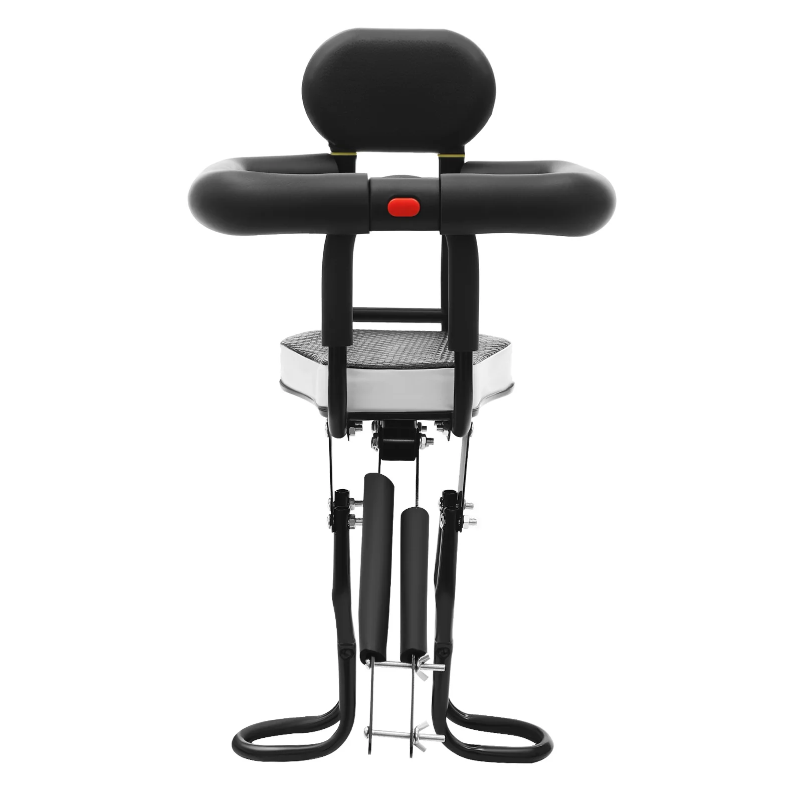 Front-Mounted Child Bike Seat with Adjustable Pedals and Guardrails,