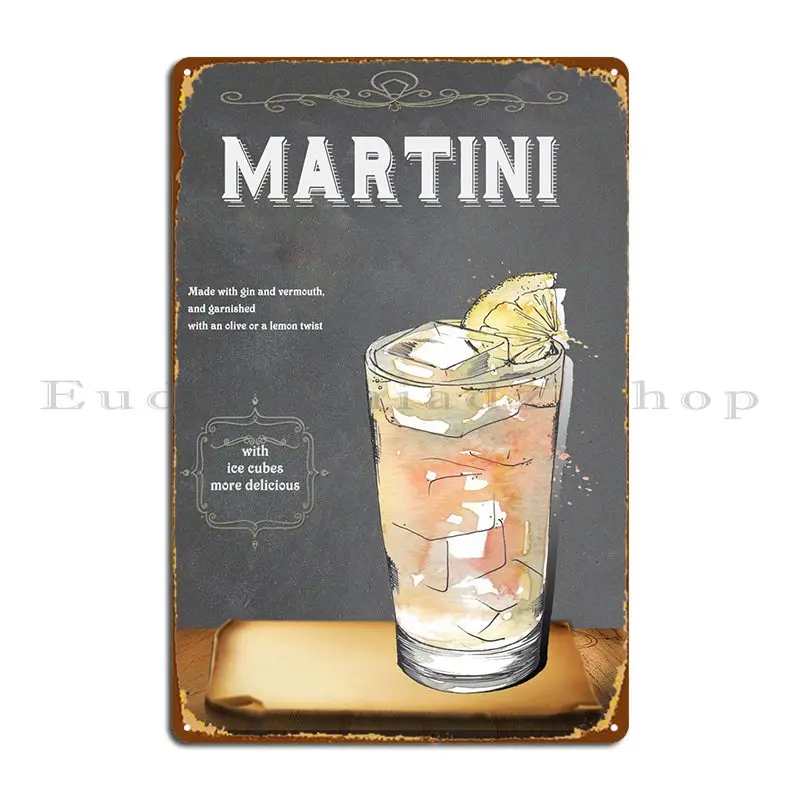 

Martini Metal Sign Wall Garage Create Plaques Wall Decor Tin Sign Poster