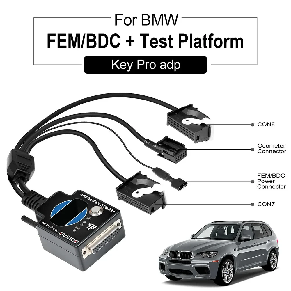 BMW FEM BDC CAS4 + 프로그래밍 GODIAG 테스트 플랫폼 지지대, 모든 키 손실 작업, Lonsdor Autel VVDI2 IM608 CGDI ACDP