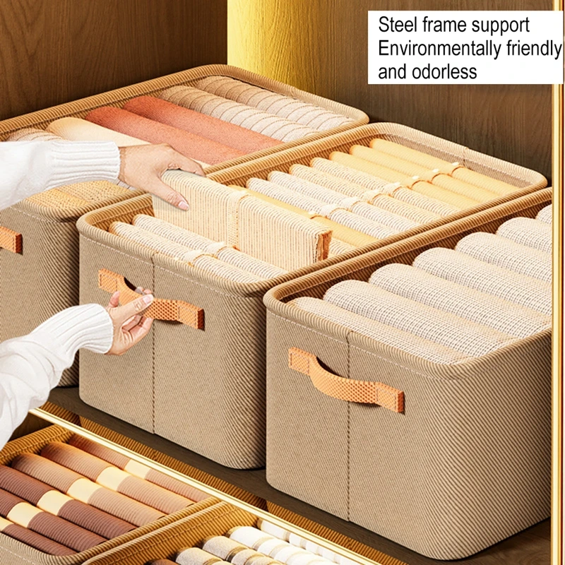Clothes Organizer Non-Woven Wardrobe Clothes Storage Box for Underwear T-Shirt Jeans Storage Basket Cabinet Sundries Organizer