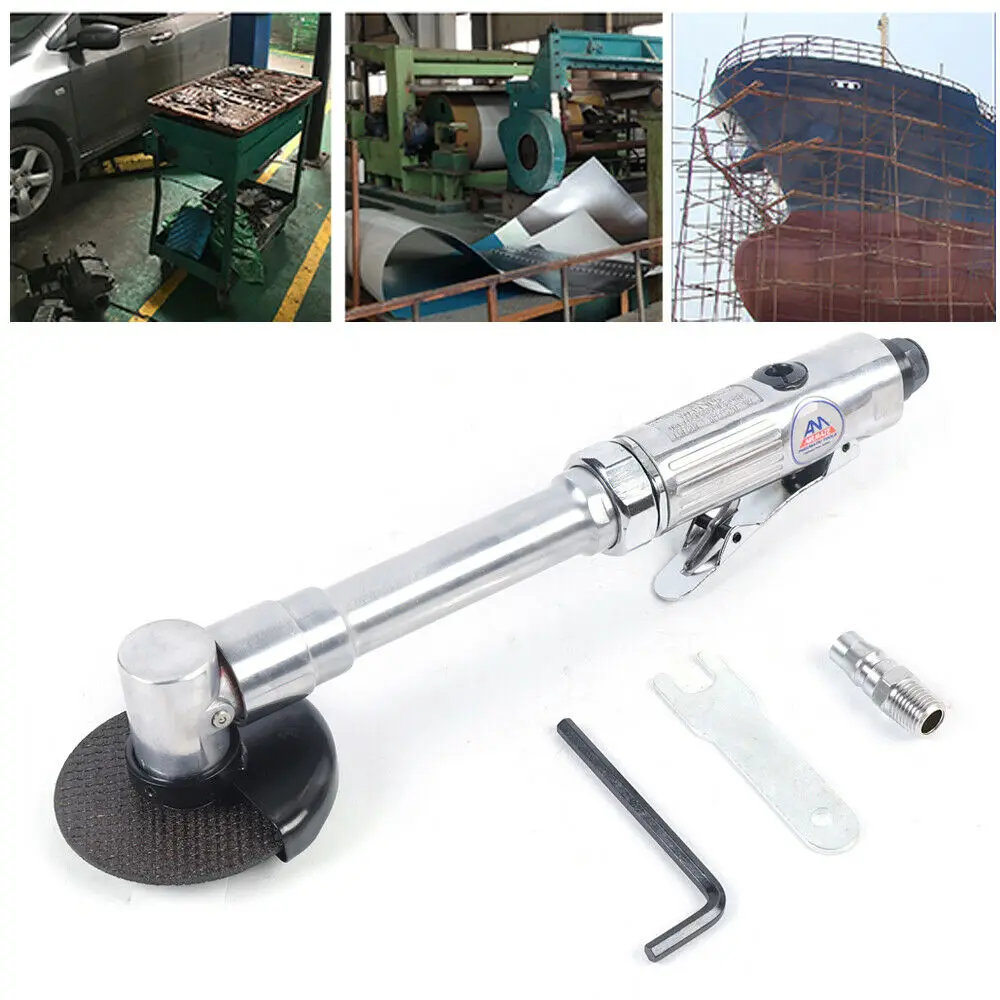 Pneumatic Cutting Machine Long Handle Air Angle Grinder Air Cutter Grinding Tool long air die grinder 11in high speed polishing porting tool 1 4 inlet 25000rpm