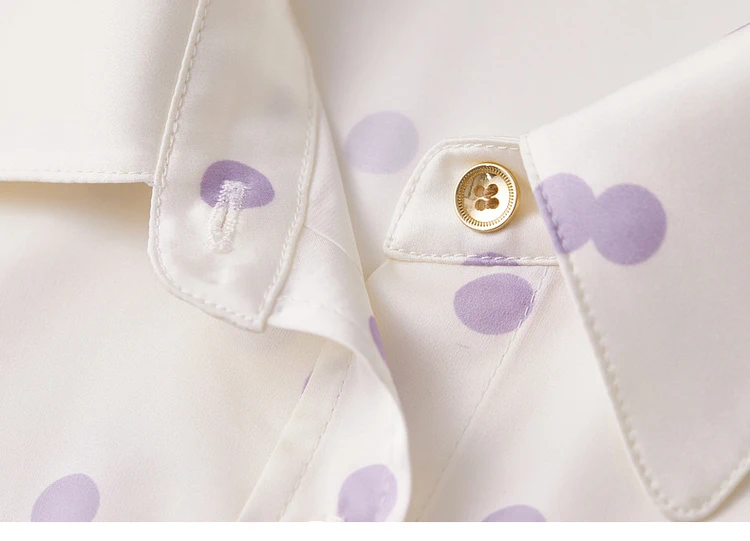 SENTUBILA purple polka dot shirt image 23