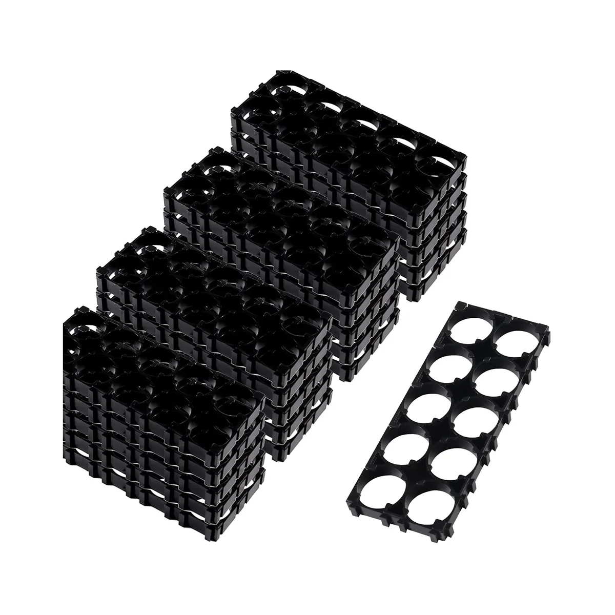 

20 шт., пластиковые держатели для литиевых батарей 18650, 2x5