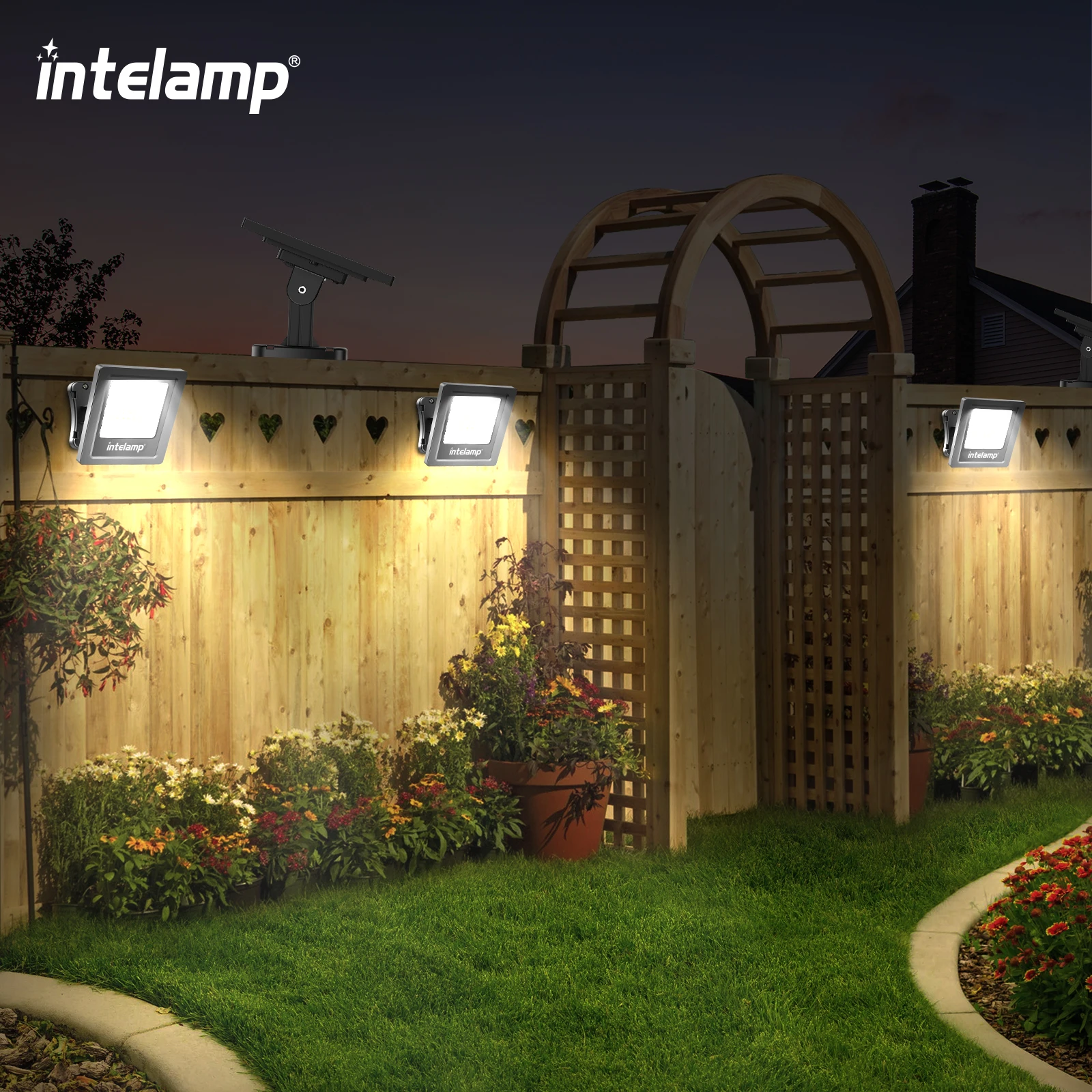 Solar Outdoor Lamp Solar Outdoor Light Super Bright Wall Solar Warm Light IP65 Waterproof Street Security for Many Outdoor Scenes