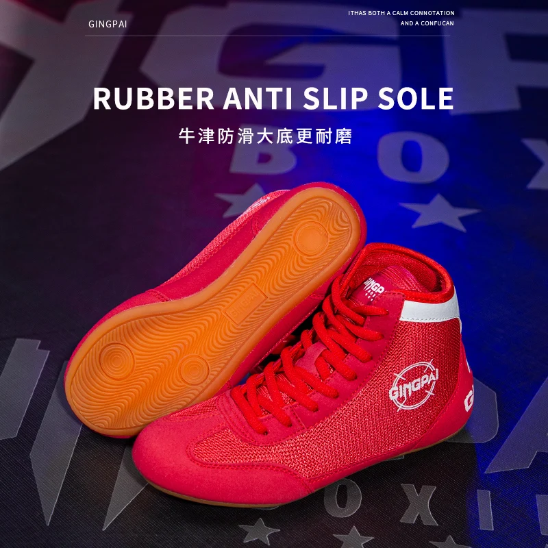Training Wrestling Shoes Men Female Fitness Boxing Shoes Mesh Breathable Luxury High Quality Martial Arts Shoes Wrestling Boots