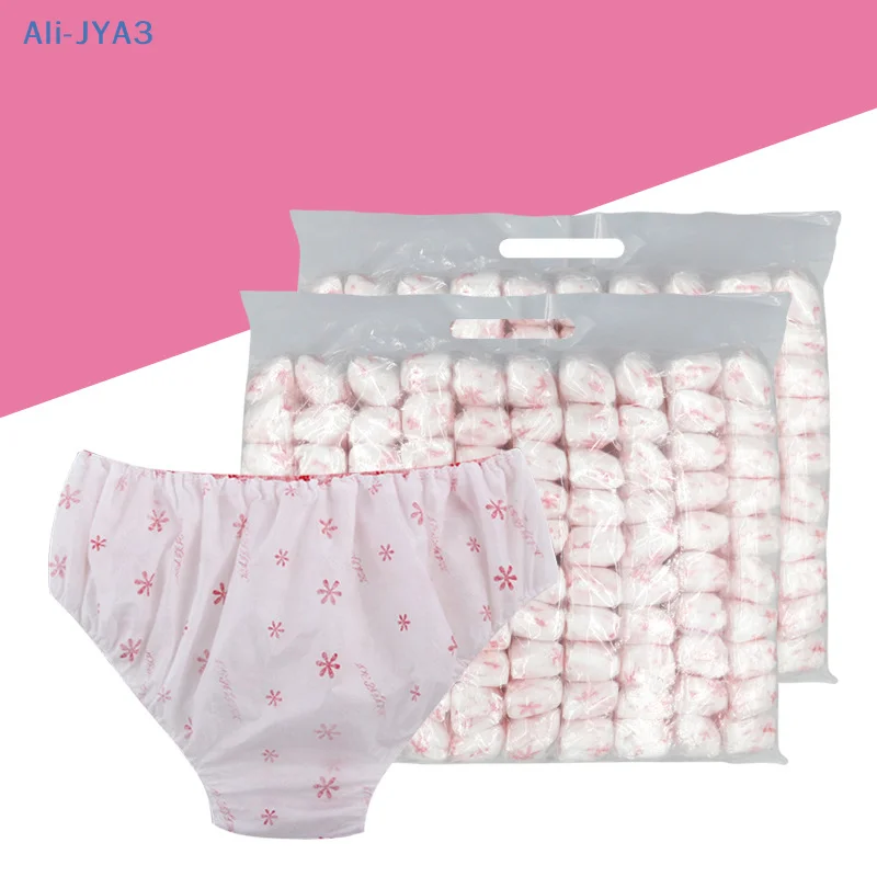 

10PCS Women Disposable Cotton Underwear Travelling Postpartum Panties Non-woven Underpants Underwear Pregnancy Panties