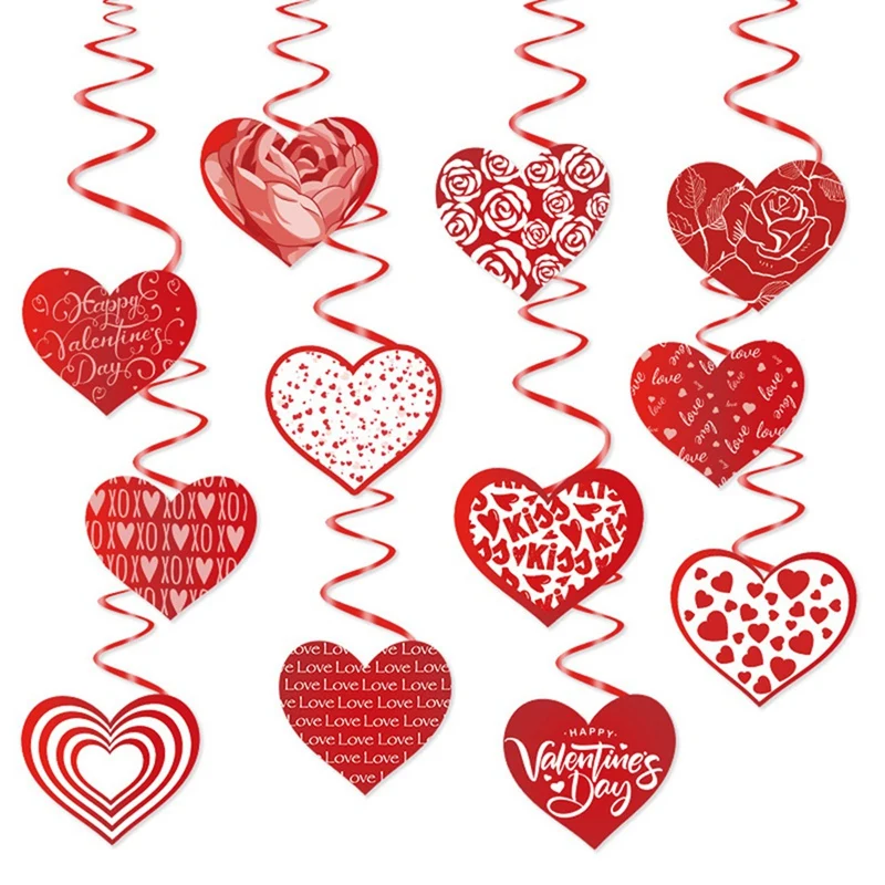 Valentine's Day Spiral Charms Valentine's Day Creative Heart Party Charms