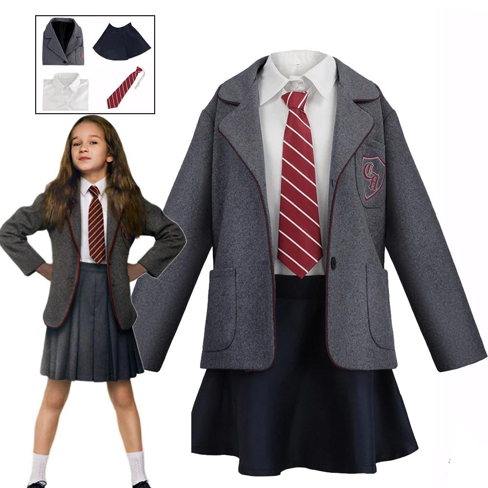 Film Matilda Costume Cosplay Uniforme Scolastica Giacca Cappotto Camicia Gonna Vestito Roald Dahls Matilda Il Costume Musicale Bambini Ragazze