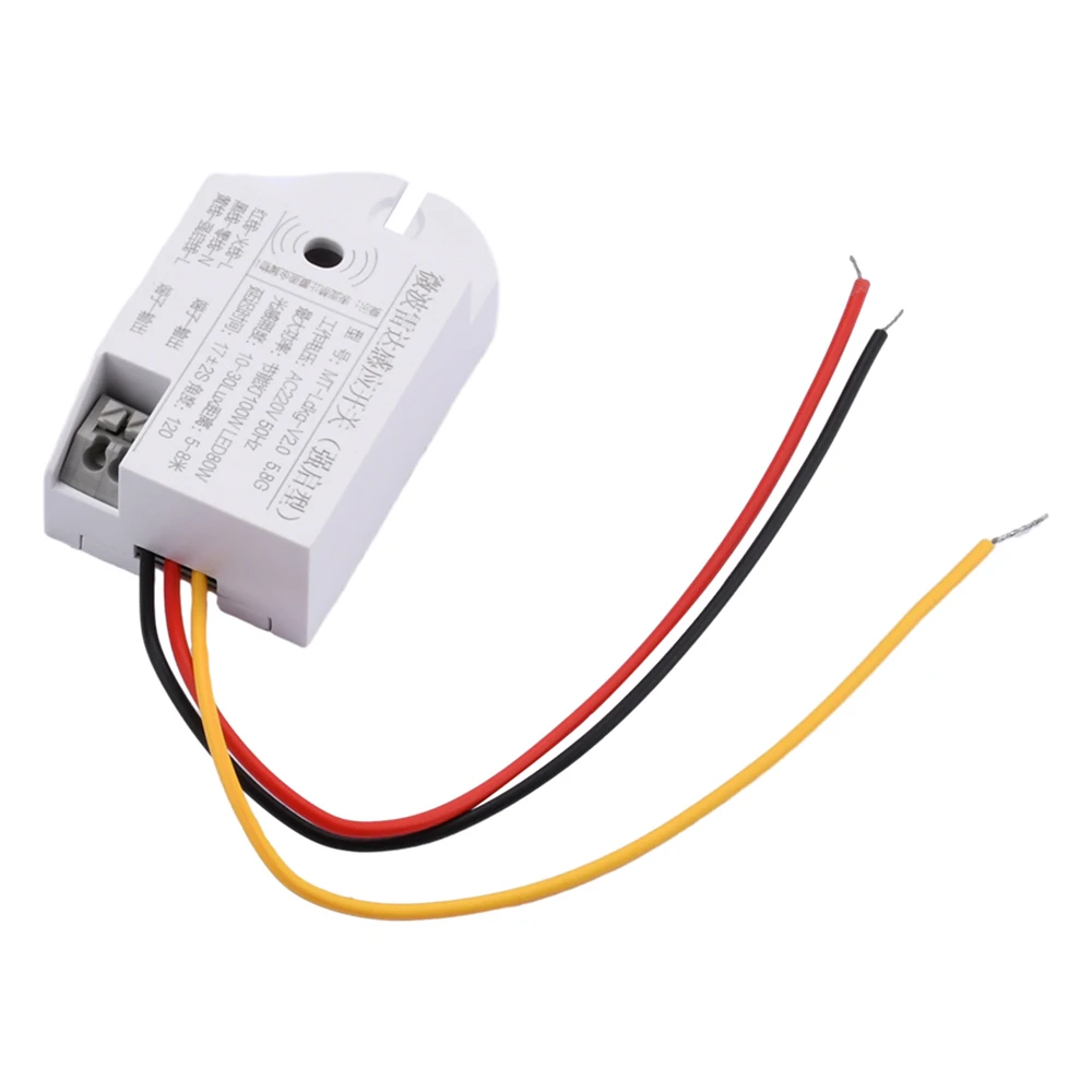 Commutateur de capteur de mouvement infrarouge infrarouge pour lampe LED, contrôleur de détecteur d'induction de corps humain, radar à micro-ondes, PIR, automatique, 220V, 50Hz