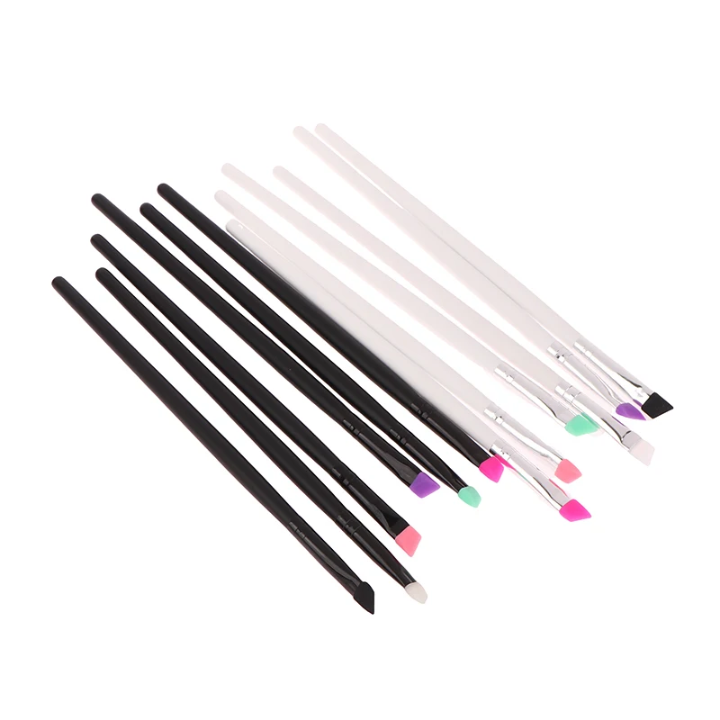 

Professional Silicone Bevel Brush Eyeliner Brush Eye Shadow Eyebrow Details Nail Painting Tools Nail Art Brush Hot Sale