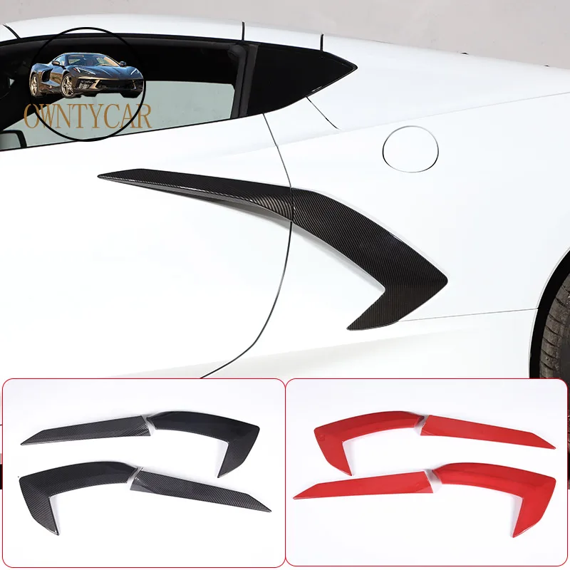 

ABS Carbon Fiber For Chevrolet Corvette C8 Stingray Z51 2020-2023 Car Outer Door Handle Cover Car Door Trim Strip Accessories