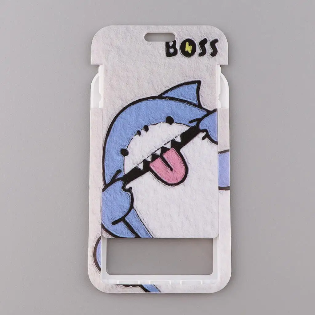 Cute Shark Tiger Card Holder Cartoon Neck Strap Lanyards Keychain ID Bus  Card Hang Rope Keyrings Lanyard Anti-lost Accessories