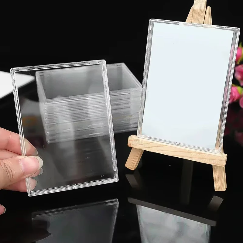 412pcs 카드 디스플레이 홀더 보호 커버 카드 보관 용품 아크릴 투명 미니 사..