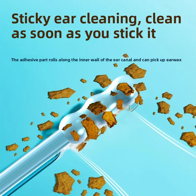New Sticky Ear Swabs Pick Reusable Ear Cleaner Soft Ear Wax Removal Tool Earwax Remover For Olders Adult Kid
