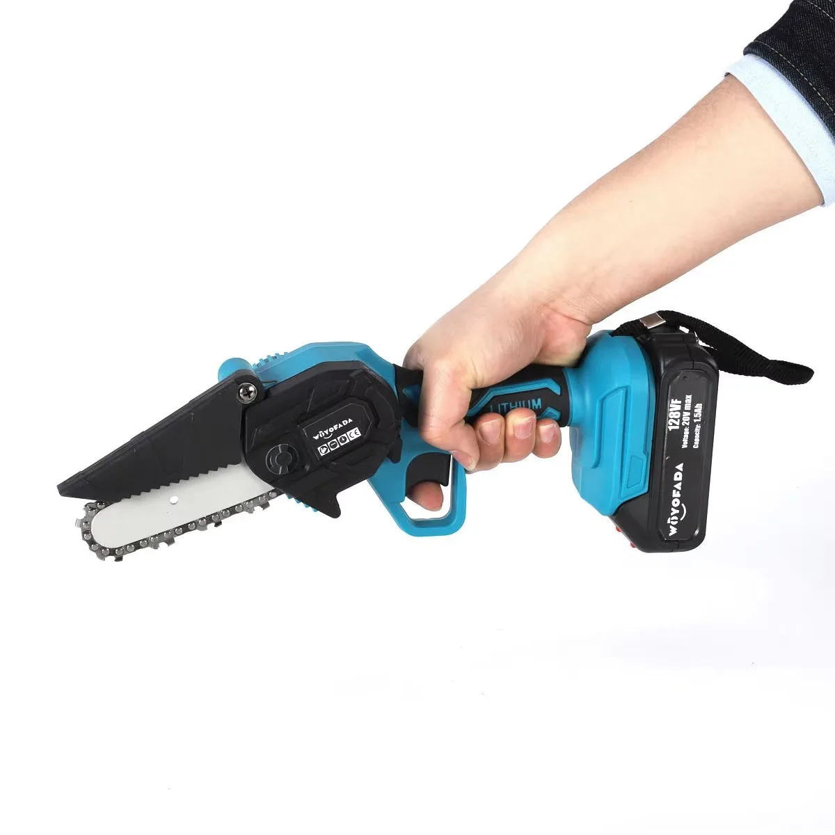 4 inch Electric Chain Saw Mini Handheld Pruning Saw Portable Woodworking Electric Cutting Tool For Makita 18V Battery