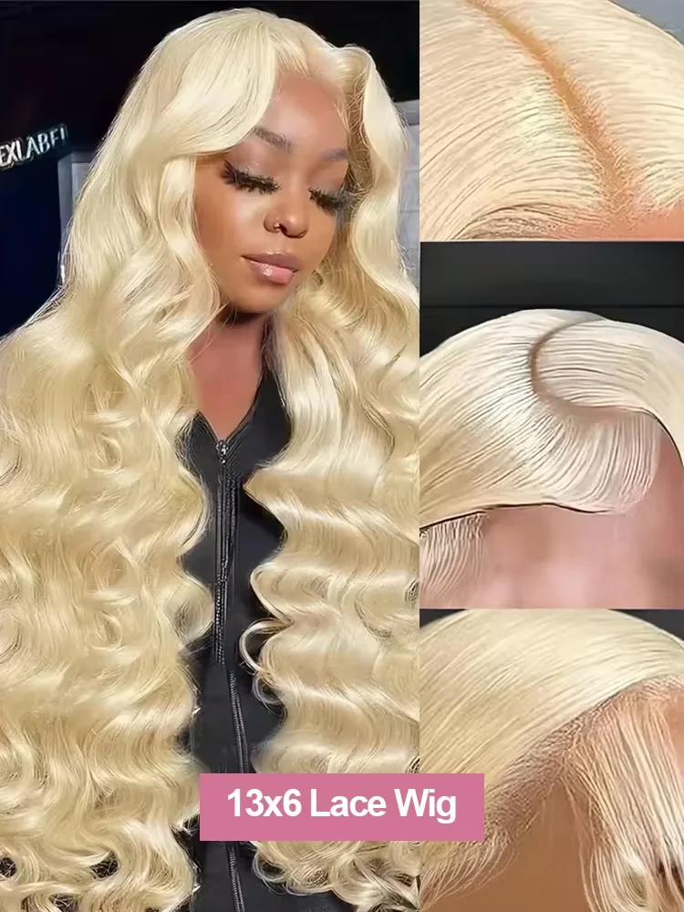 13x6/13x4 Body Wave Transparent HD 36 46 Inch 613 Honey Blonde Lace Frontal Wig 220 Density Brazilian Human Hair Lace Front Wig