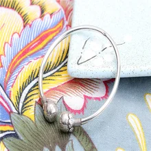 

Ladies Sterling Silver Bracelet S925Silver Jewelry Solid Retro Thai Silver Pair Beads Open Men's Bracelet Jewelry Gift Wholesale