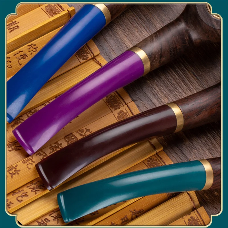 Tobacco Pipe, Smoking Pipe Colorful Series Acrylic Pipe Handle For 9MM Filter Tobacco Pipe Mouthpiece Holder Tail DIY Smoking Consumables