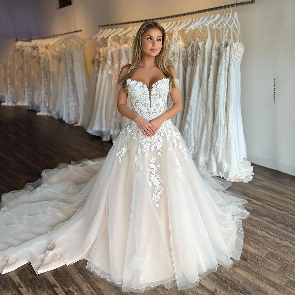 Beige Wedding Gown