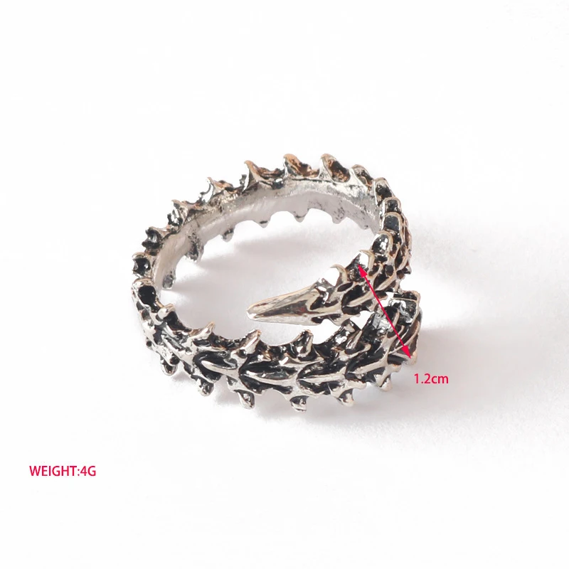 Anime Punk Centipede Ring For Teen Metal Gothic Vintage Winding Couple Opening Ring For Man Party Gift Tokyo Ghoul anime ring