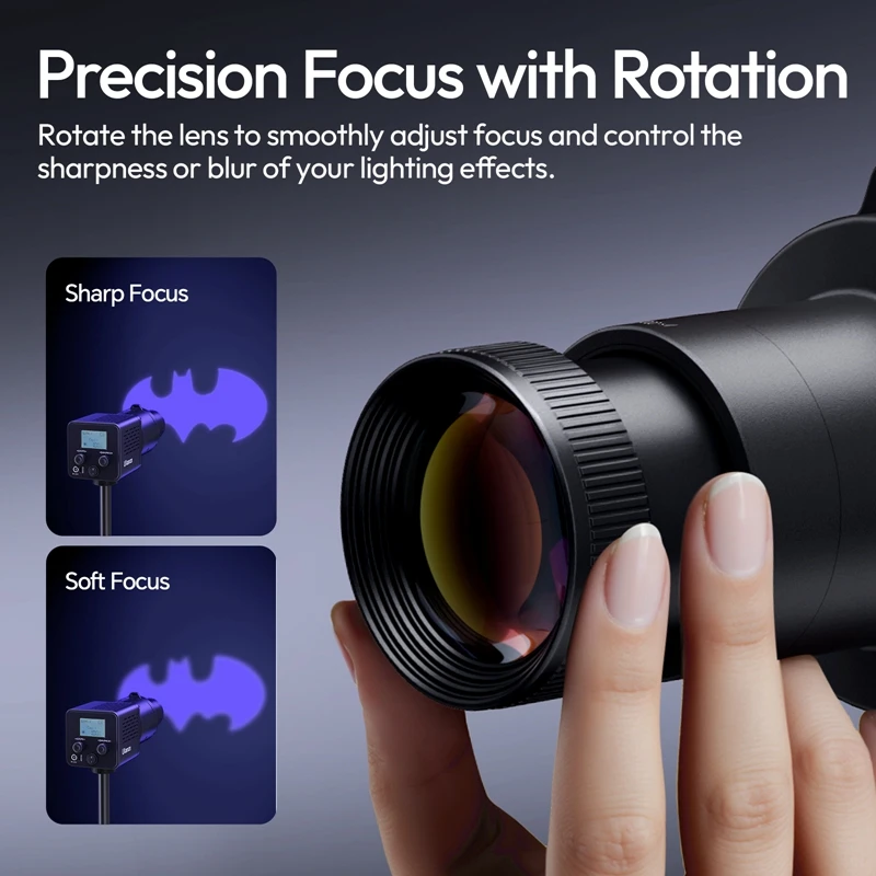 Ulanzi LAS007 Mini Bowens Mount Optical Snoot Suit for Ulanzi 40W COB Light Shadow Tube Atmosphere Photography Optical Snoot