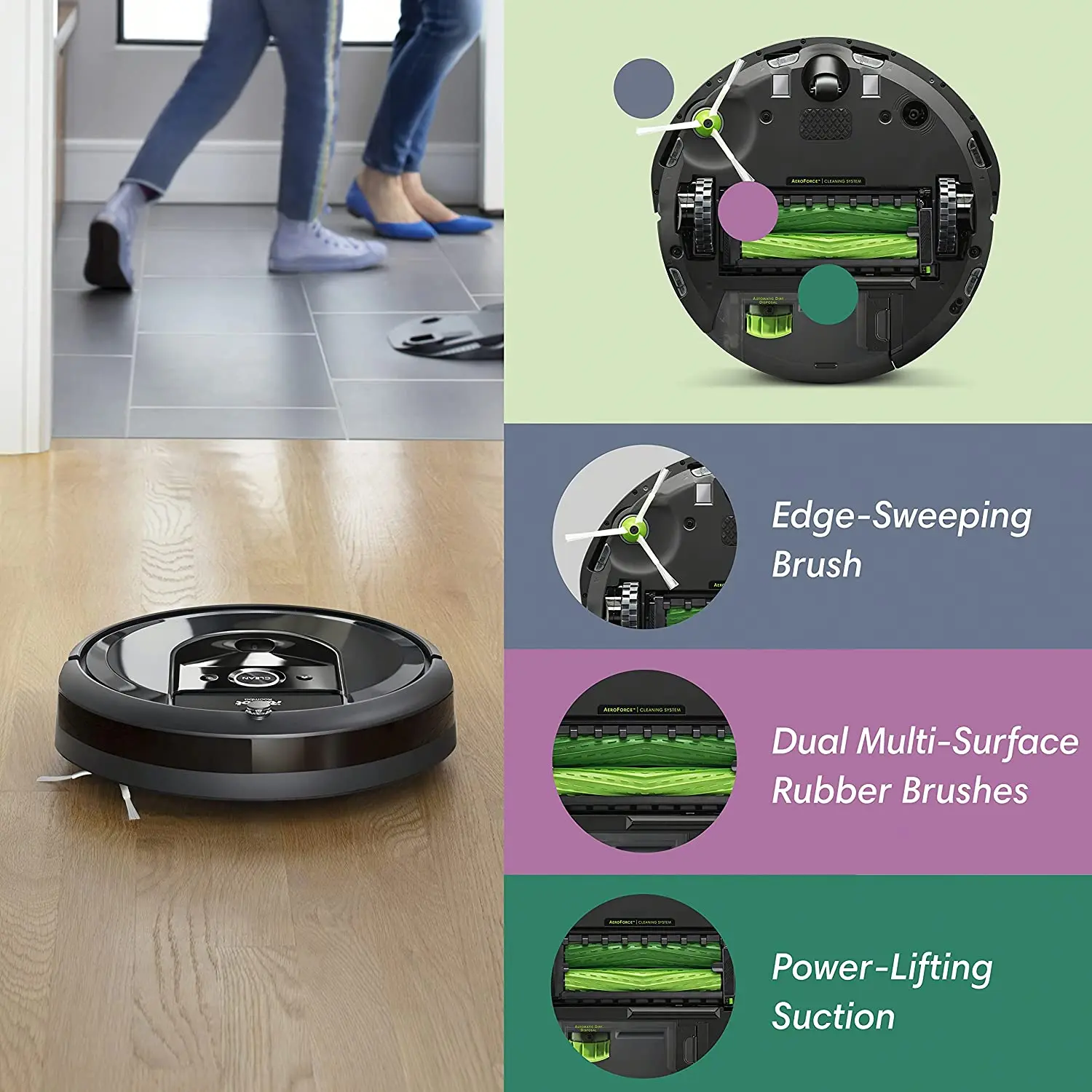 Convient pour Irobot Roomba I7 E5 E6 Accessoires de robot de nettoyage (3 *  élément filtrant, 2 paires * brosse principale, 5 * brosse latérale, 6 *  sac à poussière, 1 brosse)