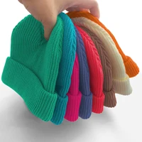 Candy Color Thickened Winter Hats Unisex Knitted Hat Beanie Hats For Woman Casual Knit Cap Beanie Perfect For Casual Wear