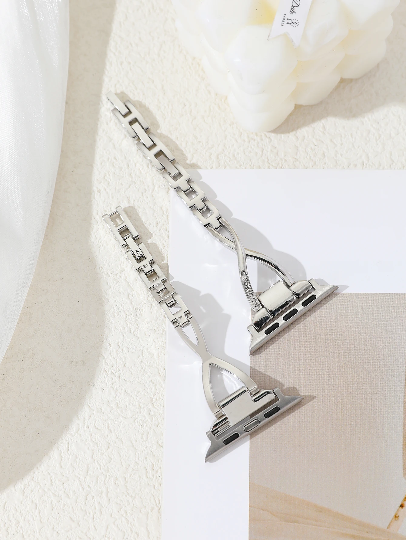 Elegant Women's Metal Bling Diamond Bracelet Watch Strap