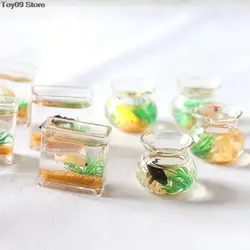 2*2.5cm Dollhouse Miniature Glass Fish Tank Bowl Aquarium Doll House Home Ornament Toy For Dollhouse Decals