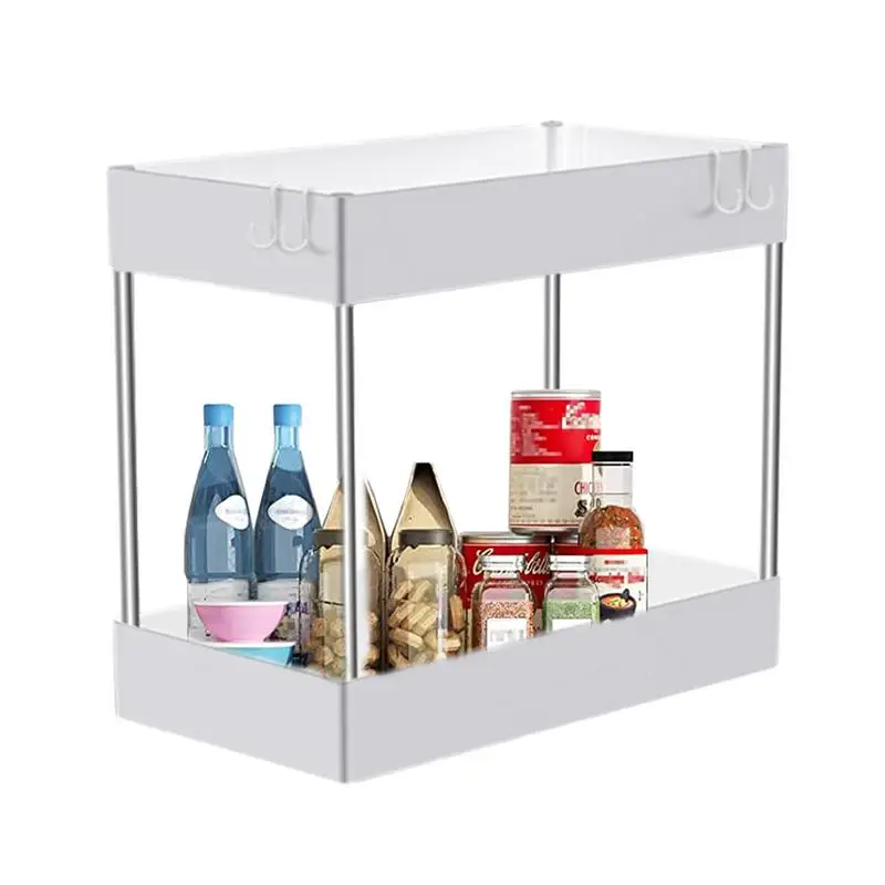 

Under Bathroom Sink Organizer 2-Tier Narrow Space Under Sink Organizers And Storage Multi-Purpose Storage Shelf For Kitchen
