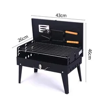 Household Outdoor Portable Box Type BBQ Stove Folding Barbecue Oven Barbecue Grill With Barbecue Tool 2