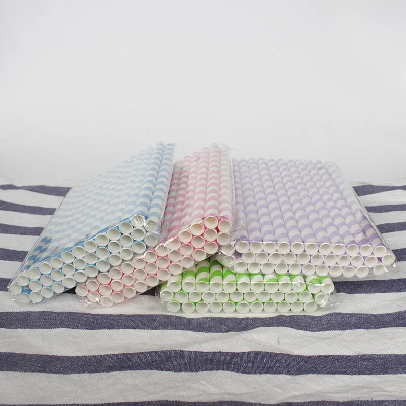100 Pcs Extra Wide Paper Smoothie Boba Straws 10 Mm Wide Biodegradable Straws for Bubble Tea Party Suppliers