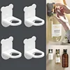 1/4/10pcs Wall Mounted Self-Adhesive Shampoo Bottle Shelf Adjustable Dispenser Shower Gel Bottle Rack Hook Hanging Hanger 1