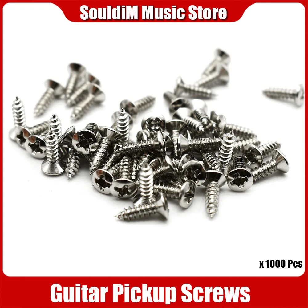 

1000pcs 3*12mm Guitar Screws for ST TL Electric Pickguard Back Plate Mount DIY Luthier Tool Guitar Accessories