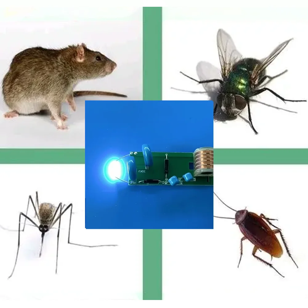 

Высокомощный высоковольтный модуль 20 кВ, повышающий количество комаров, тараканов, мышей и мышей, убивает кожу